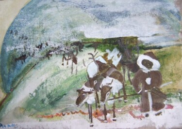 Painting titled "May your herd be pe…" by Q.Mumu, Original Artwork