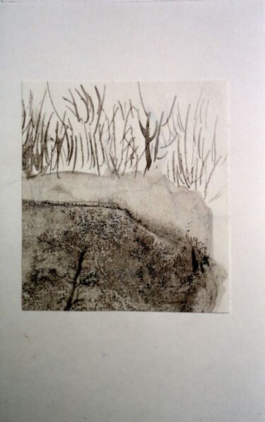 Painting titled "birch forest" by Q.Mumu, Original Artwork