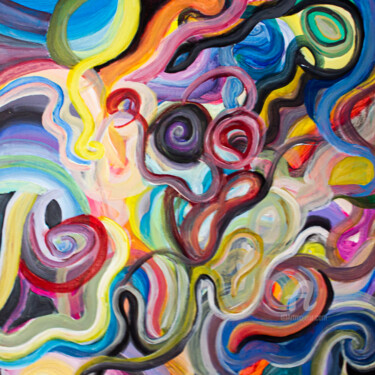 Malarstwo zatytułowany „Abstract Spiral” autorstwa Quentin Esseiva, Oryginalna praca, Akryl