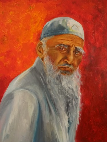 Painting titled "Мусульманин" by Vera Utekhina, Original Artwork, Oil