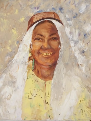 Картина под названием "Золотая улыбка" - Vera Utekhina, Подлинное произведение искусства, Масло