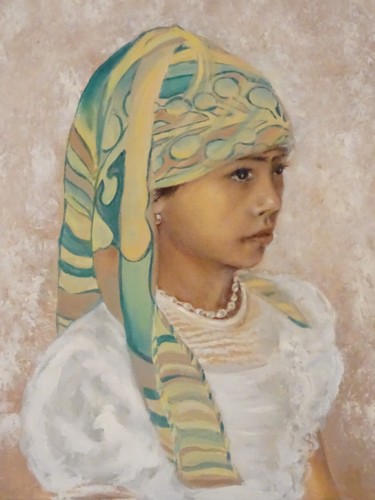 Painting titled "Жемчуг пустыни" by Vera Utekhina, Original Artwork, Oil