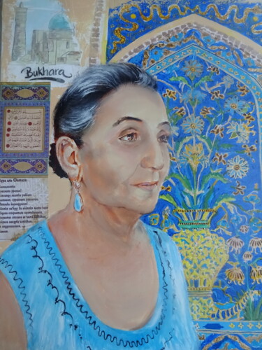 Malerei mit dem Titel "Портрет сиделки." von Vera Utekhina, Original-Kunstwerk, Acryl