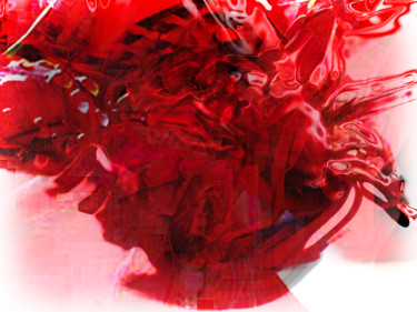 Digitale Kunst mit dem Titel "Roses are red" von Qinart, Original-Kunstwerk, Digitale Malerei