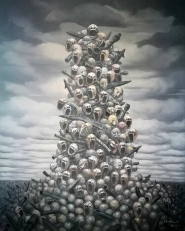 Malerei mit dem Titel "The expansion of de…" von Qiuchil Chen, Original-Kunstwerk, Öl