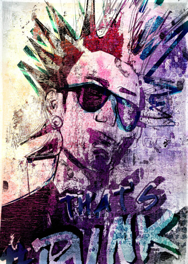 Digitale Kunst mit dem Titel "That's punk - punk…" von Qlstuff.Limited, Original-Kunstwerk, Digitale Malerei