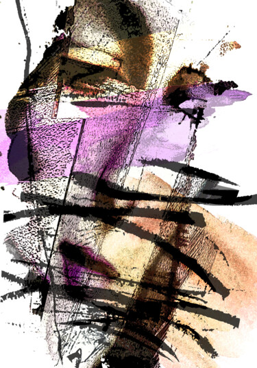 Digitale Kunst getiteld "Abstract of memory…" door Qlstuff.Limited, Origineel Kunstwerk, Digitaal Schilderwerk