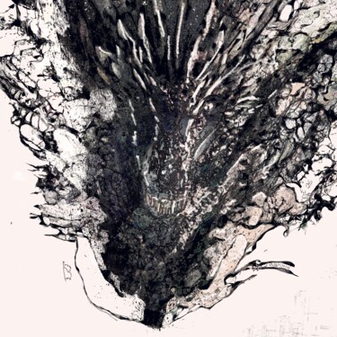 Arts numériques intitulée "Dragon No.004 v01 22" par Qlstuff.Limited, Œuvre d'art originale, Peinture numérique