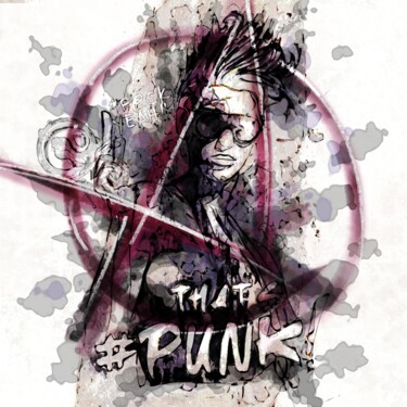 Digitale Kunst mit dem Titel "Punk Girl No.002-V0…" von Qlstuff.Limited, Original-Kunstwerk, Digitale Malerei