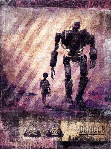 Arte digital titulada "2050 - David and Go…" por Qlstuff.Limited, Obra de arte original, Imagen generada por IA