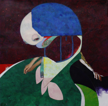 Collages intitulée "Figure  (Number 121…" par Yuiti Hori, Œuvre d'art originale