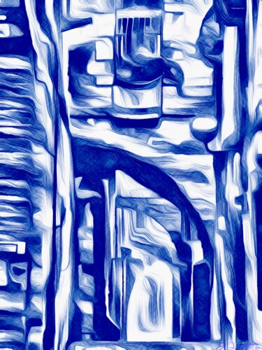 Arte digitale intitolato "Blue Lions Den" da J.A. Quattro (Qu4ttroStudio), Opera d'arte originale, Pittura digitale