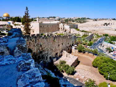 Fotografia intitulada "Jerusalem Ramparts" por J.A. Quattro (Qu4ttroStudio), Obras de arte originais, Fotografia Não Manipul…