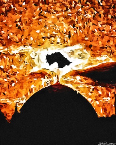 Digitale Kunst mit dem Titel "Eye of Fire" von J.A. Quattro (Qu4ttroStudio), Original-Kunstwerk, Nicht bearbeitete Fotografie