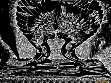 Digitale Kunst getiteld "Black Cherubim" door J.A. Quattro (Qu4ttroStudio), Origineel Kunstwerk, Niet gemanipuleerde fotogra…