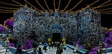 Цифровое искусство под названием "Damascus Gate Jaffa…" - J.A. Quattro (Qu4ttroStudio), Подлинное произведение искусства, Не…