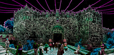 Digital Arts titled "Damascus Gate Purpl…" by J.A. Quattro (Qu4ttroStudio), Original Artwork, Non Manipulated Photography