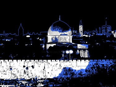 Digital Arts titled "Dome of the Rock We…" by J.A. Quattro (Qu4ttroStudio), Original Artwork, Non Manipulated Photography