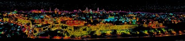 Digital Arts titled "Neon Jeru*Shalom Pa…" by J.A. Quattro (Qu4ttroStudio), Original Artwork, Non Manipulated Photography