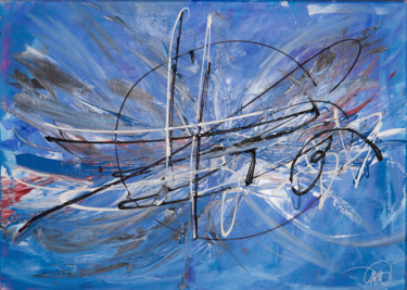 Painting titled "Drunken Boat" by Quatorzedix, Original Artwork, Acrylic