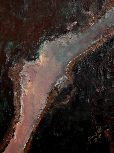Pintura intitulada "Darya: Deep Sea" por Queennoble Dr. Elle Ramirez, Obras de arte originais, Argila Montado em Painel de m…