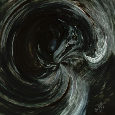 Painting titled "Dark Hole" by Queennoble Dr. Elle Ramirez, Original Artwork, Acrylic Mounted on Wood Panel