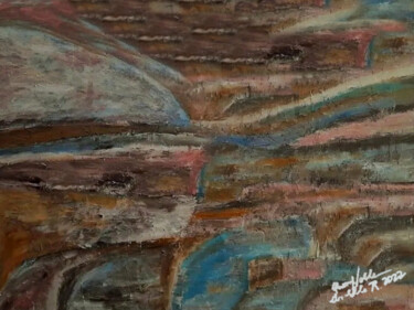 绘画 标题为“Rustic Colorful Bea…” 由Queennoble Dr. Elle Ramirez, 原创艺术品, 丙烯 安装在木板上