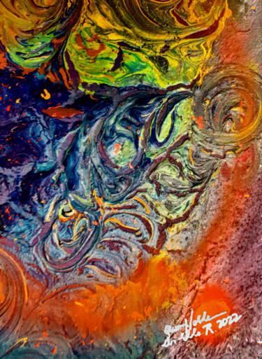 Peinture intitulée "Colorful 2" par Queennoble Dr. Elle Ramirez, Œuvre d'art originale, Acrylique Monté sur Panneau de bois