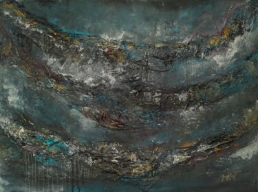 Картина под названием "Textured Abstract A…" - Queennoble Dr. Elle Ramirez, Подлинное произведение искусства, Акрил Установл…