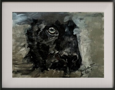 Painting titled "Black Panther Paint…" by Queennoble Dr. Elle Ramirez, Original Artwork, Acrylic