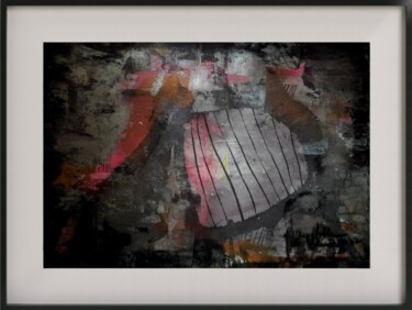 Painting titled "Framed Abstract Art…" by Queennoble Dr. Elle Ramirez, Original Artwork, Acrylic Mounted on Wood Panel