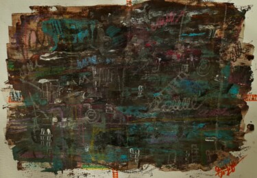 Картина под названием "Framed Abstract Art…" - Queennoble Dr. Elle Ramirez, Подлинное произведение искусства, Акрил Установл…