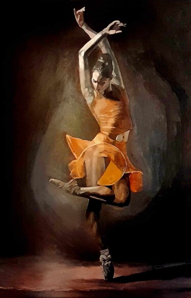 Malerei mit dem Titel "Casanova - Ballet" von Queennoble Dr. Elle Ramirez, Original-Kunstwerk, Acryl