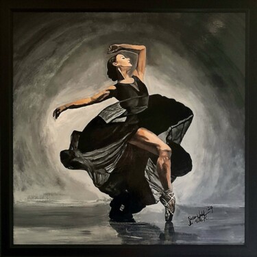 Malarstwo zatytułowany „Ballet Calathea” autorstwa Queennoble Dr. Elle Ramirez, Oryginalna praca, Akryl Zamontowany na Inny…