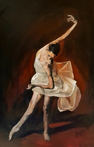 Pintura intitulada "The Flamenco Ballet…" por Queennoble Dr. Elle Ramirez, Obras de arte originais, Acrílico