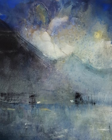 Malerei mit dem Titel "Mountain" von Michele Quence, Original-Kunstwerk, Aquarell