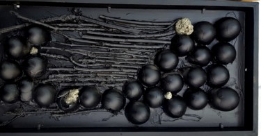 Sculpture intitulée "Noir" par Michele Quence, Œuvre d'art originale, Bois