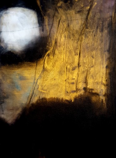 Malerei mit dem Titel "Nuit" von Michele Quence, Original-Kunstwerk, Aquarell