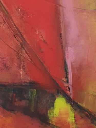 Peinture intitulée "Rouge" par Michele Quence, Œuvre d'art originale, Huile