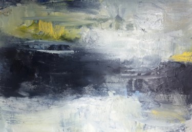 Schilderij getiteld "Eau" door Michele Quence, Origineel Kunstwerk, Olie