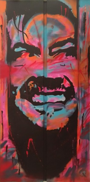 Painting titled "J.Nicholson" by Q, Original Artwork, Spray paint