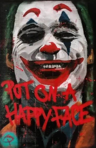 Peinture intitulée "Joker" par Q, Œuvre d'art originale, Bombe aérosol