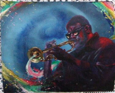 Peinture intitulée "Jazzy Swirl" par Quentin Mahieu, Œuvre d'art originale, Acrylique