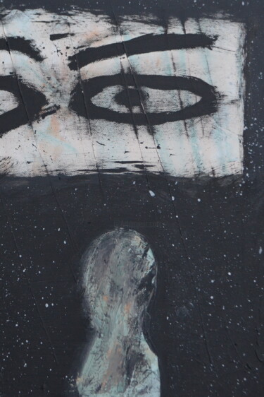 Peinture intitulée "The moon spy" par Quentin Monnet, Œuvre d'art originale, Acrylique