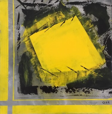 Peinture intitulée "Une tache jaune 2" par Quentin Saint Roman, Œuvre d'art originale, Acrylique