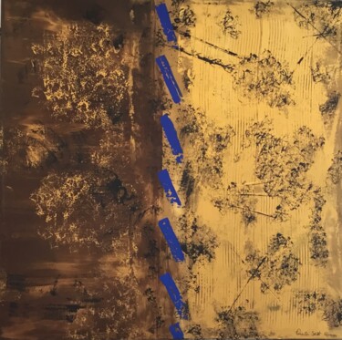 Painting titled "EL DORADO 9" by Quentin Saint Roman, Original Artwork, Acrylic Mounted on Wood Stretcher frame