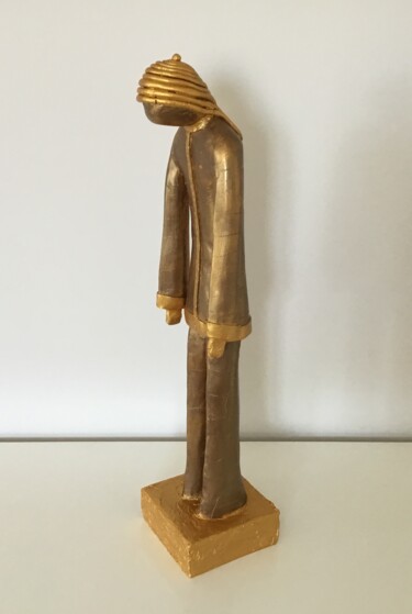 Sculpture intitulée "L’ACCABLÉ" par Quentin Saint Roman, Œuvre d'art originale, Plâtre