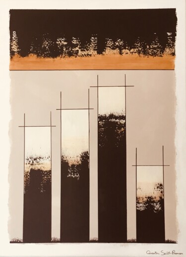 Painting titled "Figures Singulières…" by Quentin Saint Roman, Original Artwork, Acrylic Mounted on Wood Stretcher frame