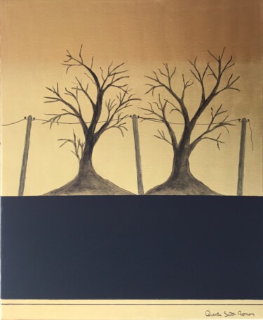 Peinture intitulée "Paysage Pétrifié 2" par Quentin Saint Roman, Œuvre d'art originale, Acrylique