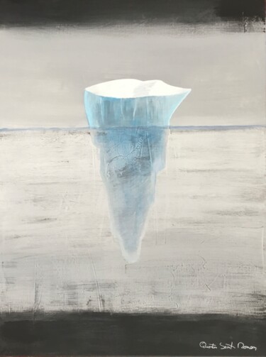 Painting titled "Iceberg" by Quentin Saint Roman, Original Artwork, Acrylic